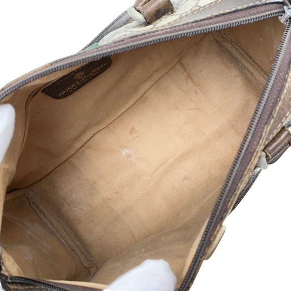 GUCCI Vintage Monogram Stripe Boston Bag - Picture 11 of 14